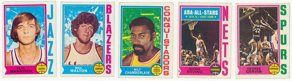 1974-75 Topps Basketball Near Set (250/264)